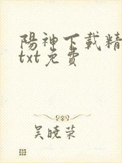 阳神下载精校版txt免费