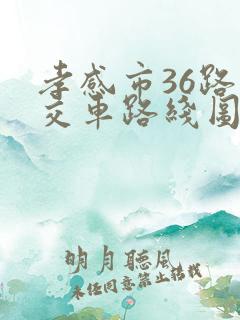 孝感市36路公交车路线图 孝感市36路公交车路线图