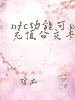 nfc功能可以充值公交卡吗