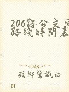 206路公交车路线时间表查询