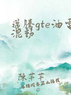 迈腾gte油电混动