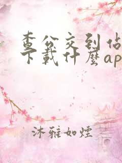 查公交到站时间下载什么app