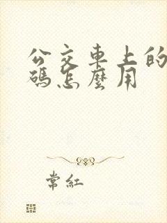 公交车上的乘车码怎么用