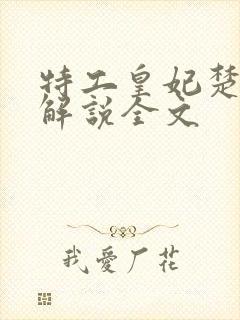 特工皇妃楚乔传解说全文