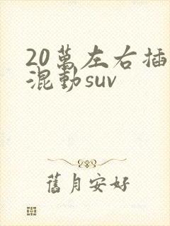 20万左右插电混动suv