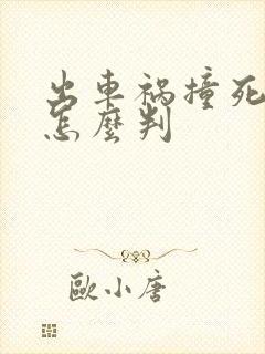 出车祸撞死人会怎么判