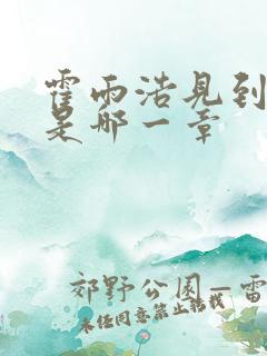 霍雨浩见到小舞是哪一章
