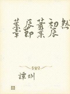 叶辰萧初然最新章节叶辰