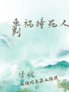 车祸撞死人怎么判