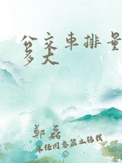 公交车排量一般多大