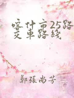 喀什市25路公交车路线