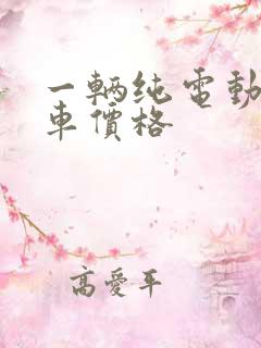 一辆纯电动公交车价格