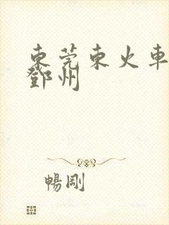 东莞东火车站至邓州