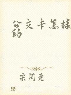 公交卡怎样充钱的