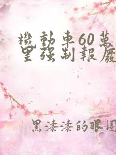 机动车60万公里强制报废