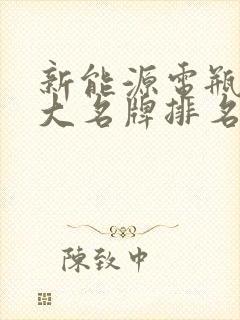 新能源电瓶车十大名牌排名及价格