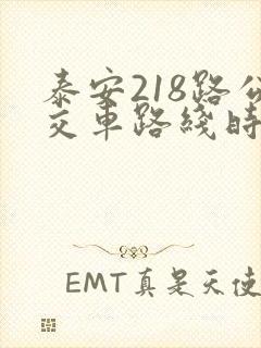 泰安218路公交车路线时间表