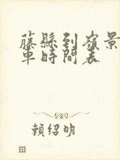 藤县到岭景公交车时间表