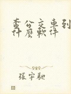 查公交车到哪用什么软件
