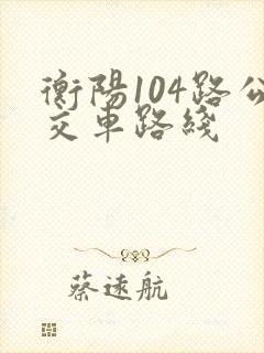 衡阳104路公交车路线