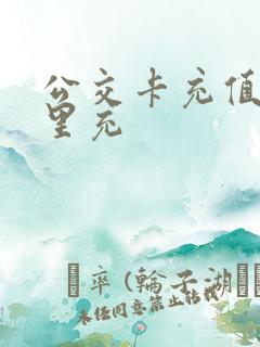 公交卡充值在哪里充