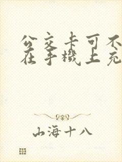公交卡可不可以在手机上充