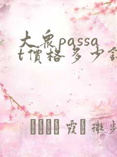 大众passat价格多少钱330tsi 大众passat价格多少钱330tsi