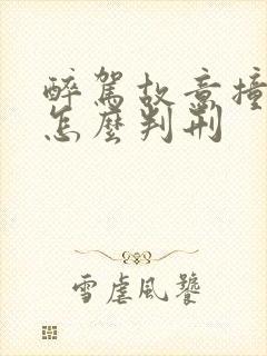 醉驾故意撞伤人怎么判刑