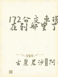 172公交车现在到哪里了