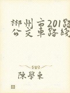 郴州市201路公交车路线时间表