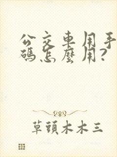 公交车用手机扫码怎么用?