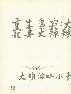 重生枭宠:大佬宠妻火辣辣