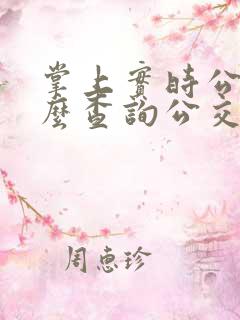 掌上实时公交怎么查询公交车到哪了