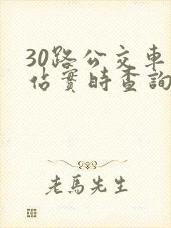 30路公交车到站实时查询