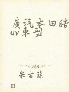 广汽本田皓影suv车型