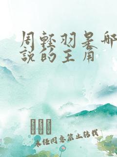 周轻羽是哪部小说的主角