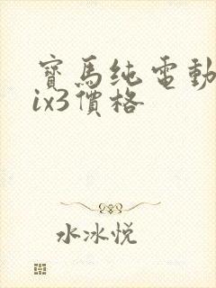 宝马纯电动汽车ix3价格