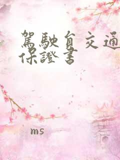 驾驶员交通安全保证书