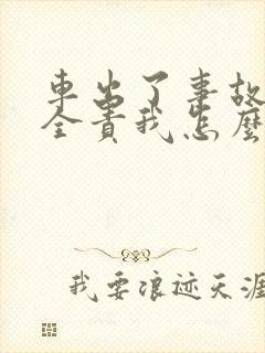 车出了事故对方全责我怎么办