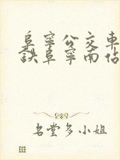 阜宁公交车到高铁阜宁南站时间表