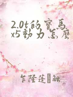 2.0t的宝马x5动力怎么样