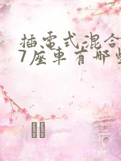 插电式混合动力7座车有哪些
