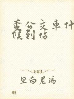 查公交车什么时候到站