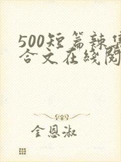 500短篇辣集合文在线阅读