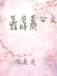 怎么查公交车站点时间 怎么查公交车站点时间