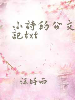 小诗的公交车日记txt 小诗的公交车日记txt
