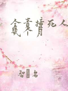 全责撞死人坐牢几个月