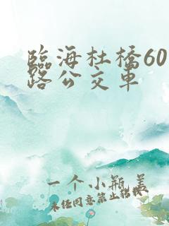 临海杜桥601路公交车
