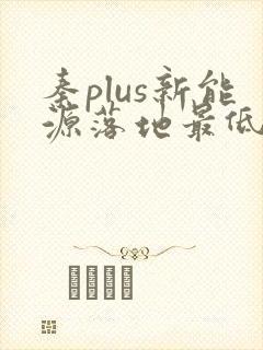秦plus新能源落地最低多少钱