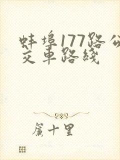 蚌埠177路公交车路线
